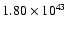 $ 1.80\times 10^{43 } $