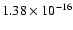$ 1.38\times 10^{-16 } $