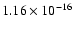 $ 1.16\times 10^{-16 } $
