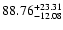 $\rm 88.76_{-12.08}^{+23.31} $
