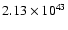 $ 2.13\times 10^{43 } $