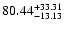 $\rm 80.44_{-13.13}^{+33.31} $