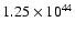 $ 1.25\times 10^{44 } $