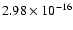 $ 2.98\times 10^{-16 } $