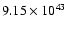 $ 9.15\times 10^{43 } $