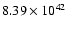 $ 8.39\times 10^{42 } $