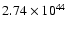$ 2.74\times 10^{44 } $