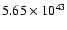 $ 5.65\times 10^{43 } $