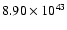 $ 8.90\times 10^{43 } $