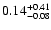 $\rm0.14_{-0.08}^{+0.41} $
