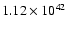 $ 1.12\times 10^{42 } $