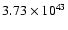 $ 3.73\times 10^{43 } $