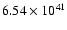 $ 6.54\times 10^{41 } $