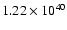 $ 1.22\times 10^{40 } $