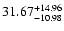 $\rm 31.67_{-10.98}^{+14.96} $