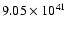 $ 9.05\times 10^{41} $