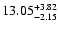 $\rm 13.05_{-2.15}^{+3.82} $