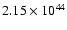 $ 2.15\times 10^{44 } $