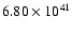 $ 6.80\times 10^{41} $