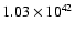 $ 1.03\times 10^{42 } $