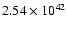 $ 2.54\times 10^{42 } $