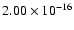 $ 2.00\times 10^{-16 } $