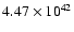 $ 4.47\times 10^{42 } $