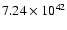 $ 7.24\times 10^{42 } $