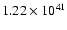 $ 1.22\times 10^{41 } $