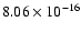 $ 8.06\times 10^{-16 }$