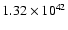 $ 1.32\times 10^{42} $