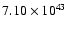 $ 7.10\times 10^{43 } $