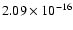 $ 2.09\times 10^{-16 } $