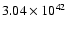 $ 3.04\times 10^{42 } $