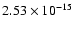 $ 2.53\times 10^{-15 }$