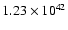 $ 1.23\times 10^{42} $