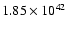 $ 1.85\times 10^{42 } $
