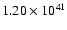 $ 1.20\times 10^{41} $