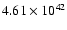 $ 4.61\times 10^{42 } $