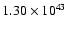 $ 1.30\times 10^{43 } $