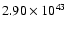 $ 2.90\times 10^{43 } $