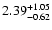 $\rm 2.39_{-0.62}^{+1.05} $