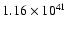 $ 1.16\times 10^{41} $