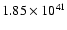 $ 1.85\times 10^{41 } $