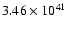 $ 3.46\times 10^{41 } $