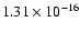 $ 1.31\times 10^{-16 }$