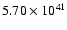 $ 5.70\times 10^{41 } $