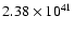 $ 2.38\times 10^{41} $