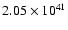$ 2.05\times 10^{41} $