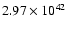 $ 2.97\times 10^{42} $